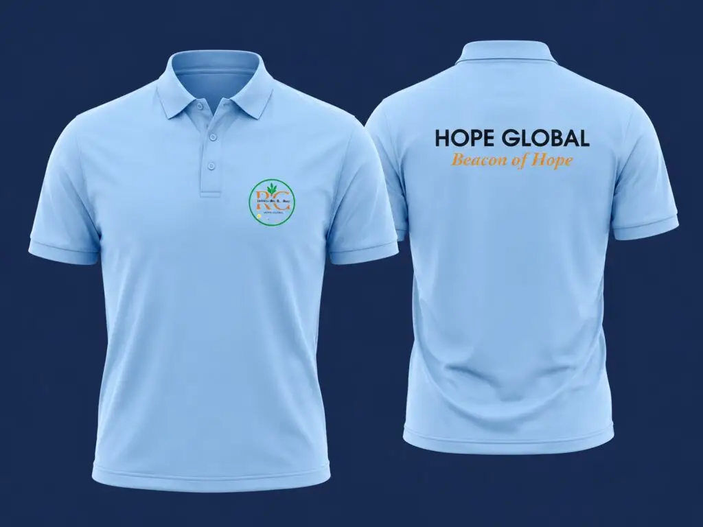 Custom Printed T-Shirt – Blue Design