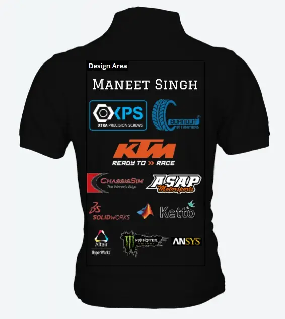 Custom Printed T-Shirt – Black Design